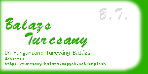 balazs turcsany business card